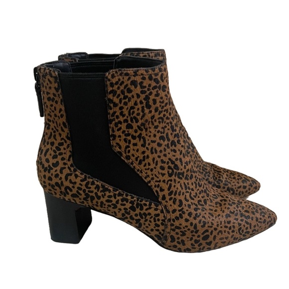 Cole Haan Women’s Classics Etta Ankle Bootie Leopard Print Real Fur size 8 - Picture 3 of 8